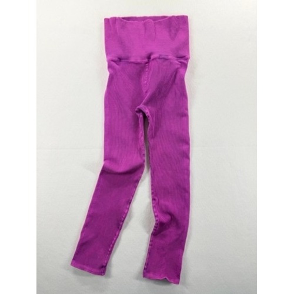 FP‎ Movement Ribbed Purple Flare Leggings M/L High Rise Activewear